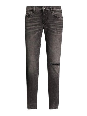 DOLCE & GABBANA: Jeans skinny - Jean Skinny - Gris