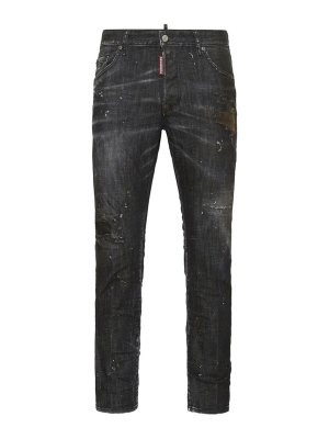 DSQUARED2: Jeans pitillos - Vaqueros Pitillos - Negro