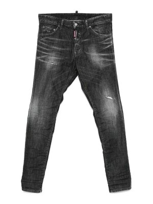 DSQUARED2: Jeans pitillos - Vaqueros Pitillos - Negro