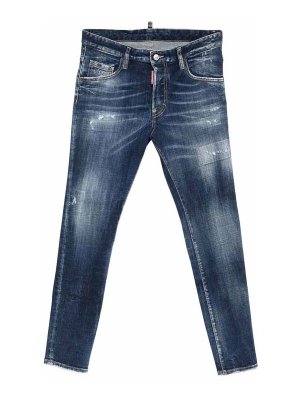 DSQUARED2: Jeans pitillos - Vaqueros Pitillos - Azul