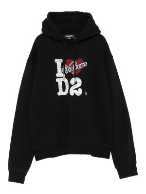 DSQUARED2: Sweatshirts & Pulls - Sweat-Shirts - Noir