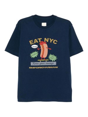 EMPORIO ARMANI: Camisetas - Camiseta - Azul