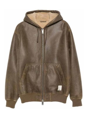 EMPORIO ARMANI: Chaquetas de cuero - Chaqueta De Cuero - Marrón