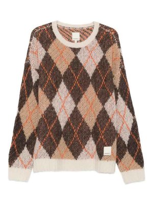 EMPORIO ARMANI: Strickpullover mit Rundhalsausschnitt - Rundhalspullover - Braun