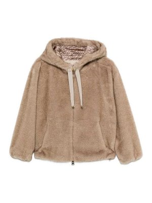 HERNO: Abrigos de borreguito y piel  - Abrigo De Piel - Marrón