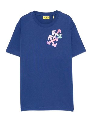 OFF-WHITE: T-shirts - T-Shirt - Blau