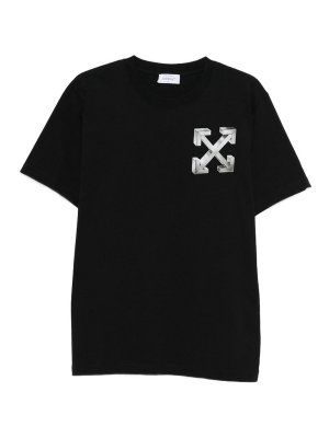 OFF-WHITE: T-shirts - T-Shirt - Schwarz