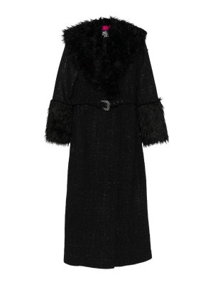 Versace Jeans Couture: ロングコート - ロングコート - 黒