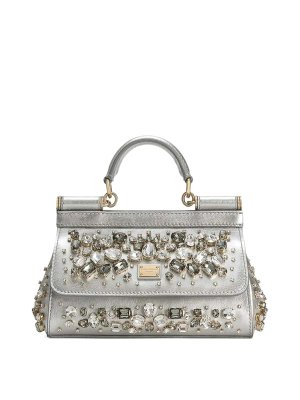 DOLCE & GABBANA: Handtaschen - Shopper - Silber