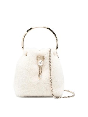 JIMMY CHOO: Bucket-bags - Bucket-Bag - Weiß