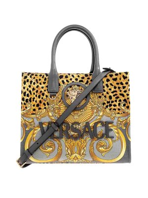 VERSACE: Handtaschen - Shopper - Grau