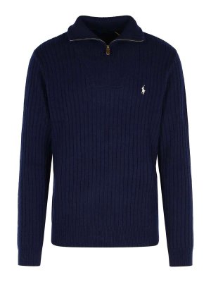 POLO RALPH LAUREN: Pull col rond - Pull Col Rond - Bleu Foncé