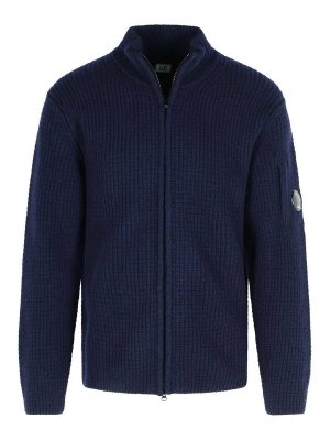 C.P. COMPANY: Suéteres con cuello pico - Suéter Cuello Redondo - Azul Oscuro