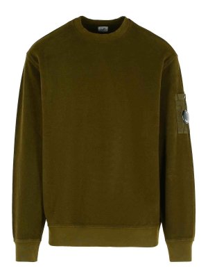 C.P. COMPANY: Sweatshirts & Sweaters - Army Cotton Sweatshirt
