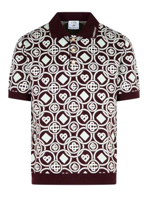 CASABLANCA: Poloshirts - Poloshirt - Dunkelrot