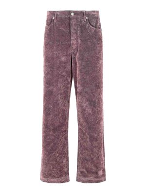 DRIES VAN NOTEN: straight leg jeans - Pin Mallow Cotton Pants