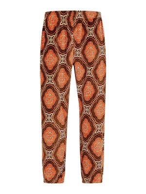 DRÔLE DE MONSIEUR: casual trousers - Velours  Brown Cotton Pants