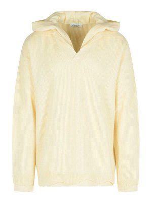 LANEUS: crew necks - Ivory Wool Blend Sweater