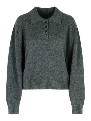 LOULOU STUDIO: crew necks - Homere Grey Cashmere Sweater