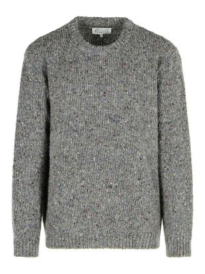 Maison Margiela: crew necks - Grey Virgin Wool Sweater