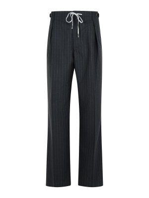 Maison Margiela: casual trousers - Dark Grey Wool Trousers