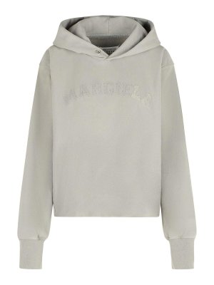 Maison Margiela: Sweatshirts & Sweaters - Beige Cotton Hoodie