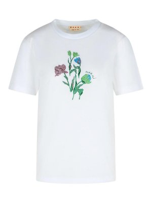 Marni: t-shirts - White Cotton T-Shirt