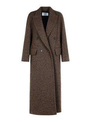 Max Mara: long coats - Arco 1234 Chocolate Virgin Wool Coat