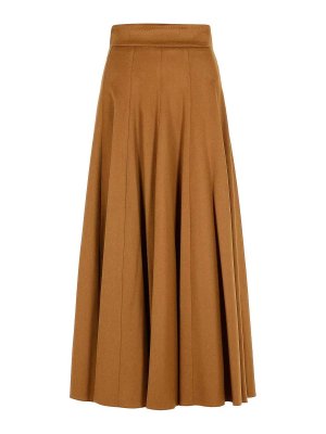 Max Mara: leather skirts - A-Line  Camel Leather Skirt