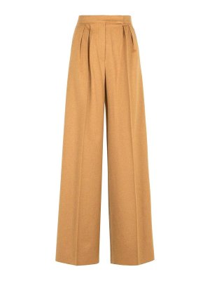 Max Mara: casual trousers - Ori Camel Cotton Blend Jersey Pants