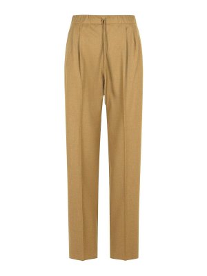 Max Mara: casual trousers - Gatti Dove-Gray Cashmere Drawstring Pants