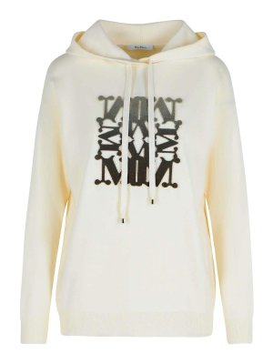 Max Mara: crew necks - Taddeo Cream Virgin Wool Sweater