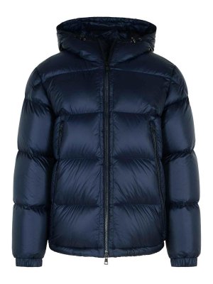 MONCLER: Kurze Daunenjacken - Daunenjacke - Dunkelblau
