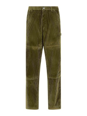 MONCLER: pantaloni casual - Pantaloni di cotone verde