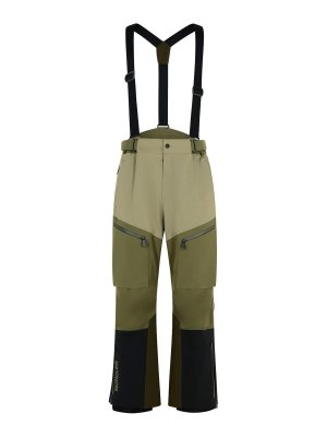 MONCLER: pantaloni casual - Pantaloni da sci in poliammide verde