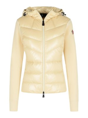 MONCLER: padded jackets - Ivory Polyester Fleece