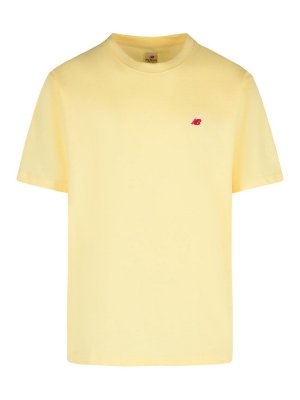 NEW BALANCE: Camisetas - Camiseta - Crema