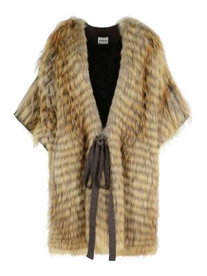 P.A.R.O.S.H.: Pellicce e montoni - Cappotto di miscela di lana bicolore