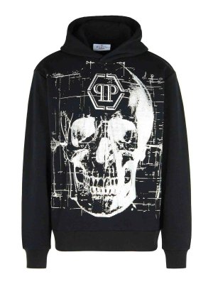 PHILIPP PLEIN: Sweatshirts & Sweaters - Black Cotton Blend Sweatshirt