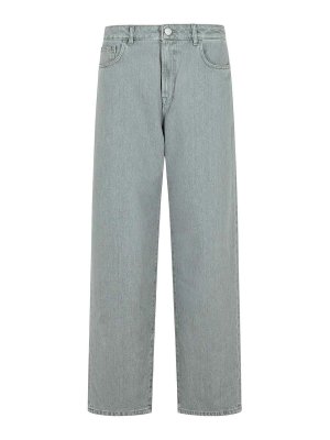 ROHE: straight leg jeans - Baggy Grey Cotton Jeans