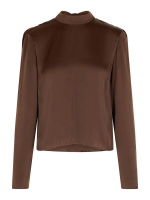 ROTATE Birger Christensen: blouses - Bowina Brown Polyester Blouse