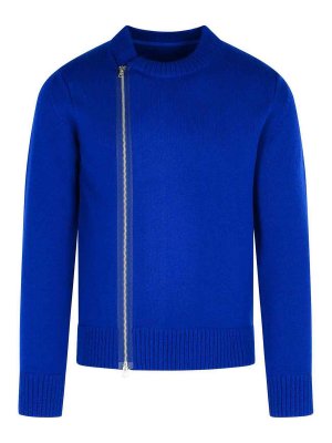 Sacai: Suéteres con cuello pico - Suéter Cuello Redondo - Azul