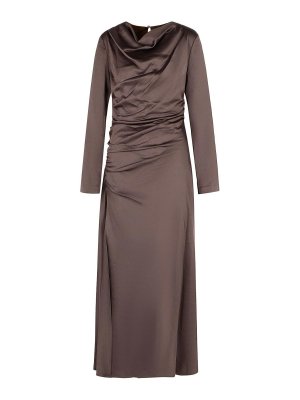 JONATHAN SIMKHAI: one-piece - Odessa Dress In Chocolate Acetate Blend