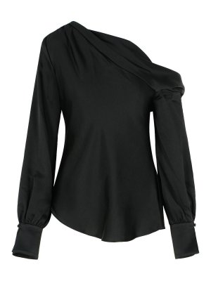 JONATHAN SIMKHAI: blouses - Alice Black Acetate Blend Blouse