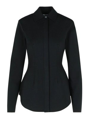 SPORTMAX: shirts - Baffo Black Viscose Knit Shirt