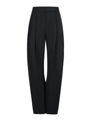 The Attico: casual trousers - Gary Long Black Virgin Wool Pants