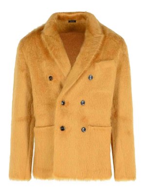 TOM FORD: maglia collo rotondo - Caramel Beige Cashmere Blend Sweater