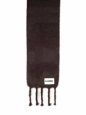 JIL SANDER: scarves - Mohair And Chocolate Wool Scarf