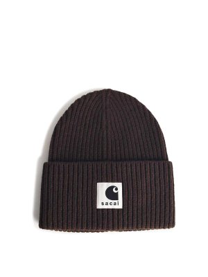 Sacai: Bonnets - Bonnet - Marron