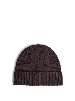 SEVEN GAUGE: beanies - Brown Wool Beanie
